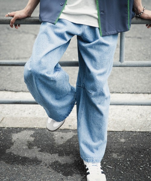 SENSE OF PLACE by URBAN RESEARCH（センスオブプレイスバイアーバンリサーチ）の「カーブデニムパンツ（デニムパンツ・メンズ・ライトインディゴブルー/ブラック・MEDIUM/LARGE）」の9枚目の写真