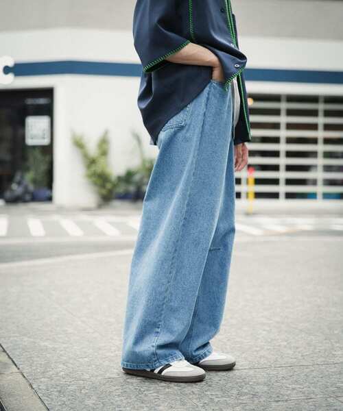 SENSE OF PLACE by URBAN RESEARCH（センスオブプレイスバイアーバンリサーチ）の「カーブデニムパンツ（デニムパンツ・メンズ・ライトインディゴブルー/ブラック・MEDIUM/LARGE）」の14枚目の写真