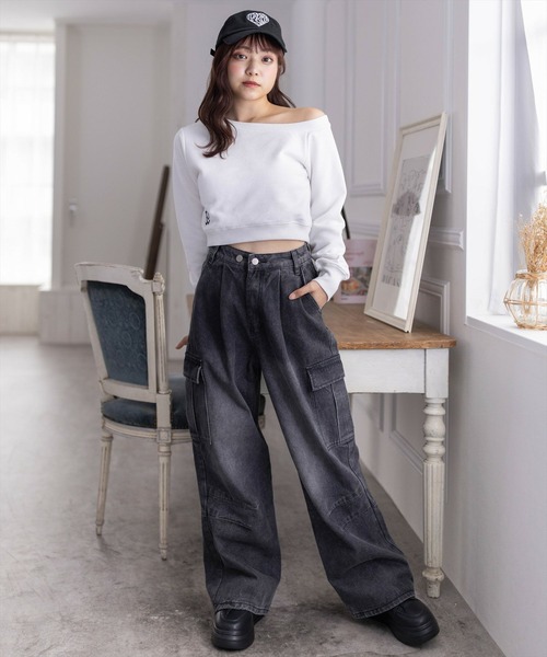 【haag】clear pants☆韓国 新作☆パンツ ワイドパンツ カーゴパンツ ピンクカラー カジュアル 韓国