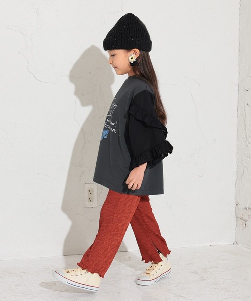 Ocean&Ground(オーシャン&グラウンド)の「スリットフレアパンツ(その他パンツ・キッズ・ブラック/パープル/ブラウン・80/90/95/100/110/120/130/140)」の5枚目の写真