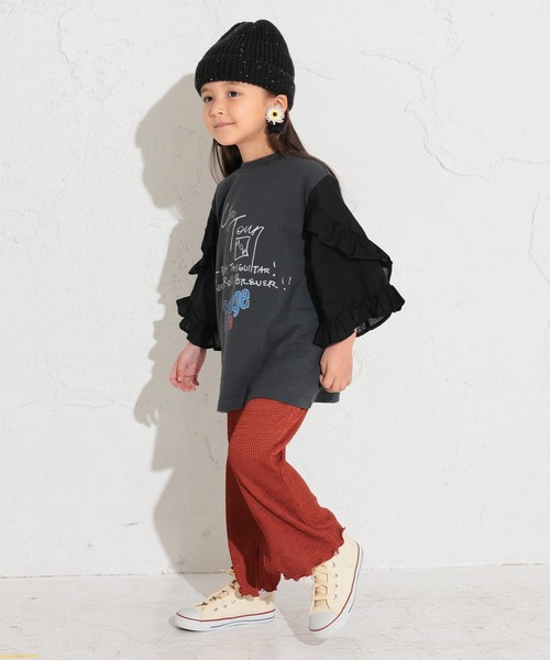 Ocean&Ground(オーシャン&グラウンド)の「スリットフレアパンツ(その他パンツ・キッズ・ブラック/パープル/ブラウン・80/90/95/100/110/120/130/140)」の4枚目の写真