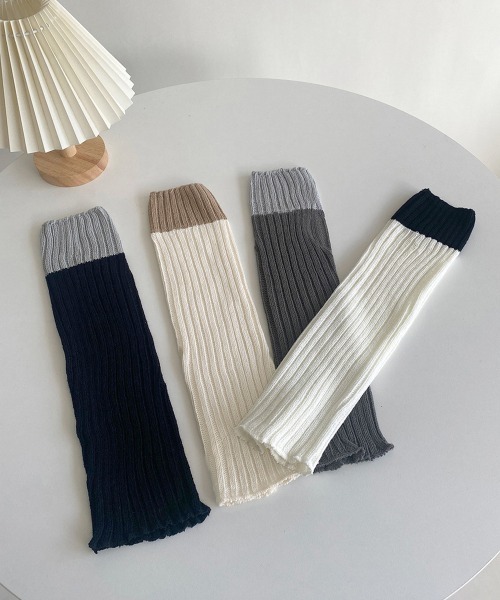 Miniministore(ミニミニストア)の「レッグウォーマー 配色靴下 レディース(ソックス/靴下・レディース・ベージュ/グレー/ブラック/アイボリー・FREE)」の22枚目の写真