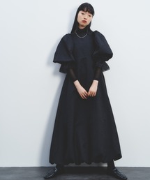 PERNA | ジャガードバルーンパフスリーブワンピース(ワンピース)