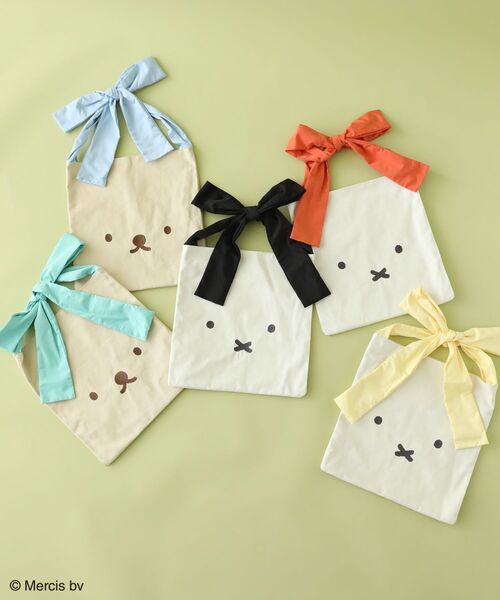 Miffy（ ミッフィー）の「Miffy/フェイスリボンショルダーBag（トートバッグ・レディース・ブラック/グリーン/ブルー/オレンジ/イエロー・FREE）」の21枚目の写真