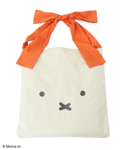 Miffy（ ミッフィー）の「Miffy/フェイスリボンショルダーBag（トートバッグ・レディース・ブラック/グリーン/ブルー/オレンジ/イエロー・FREE）」の6枚目の写真
