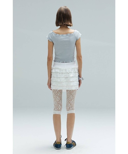 DEARSTALKER（ディアストーカー）の「DEARSTALKER／RUFFLEミニスカート（スカート・レディース・ホワイト/ピンク・FREE）」の7枚目の写真