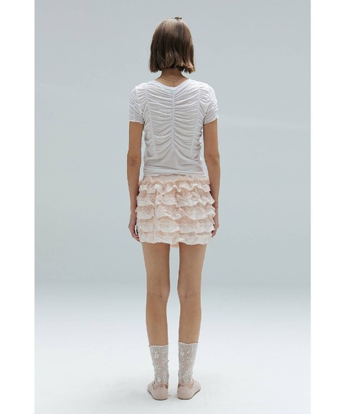 DEARSTALKER（ディアストーカー）の「DEARSTALKER／RUFFLEミニスカート（スカート・レディース・ホワイト/ピンク・FREE）」の15枚目の写真
