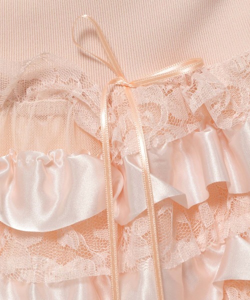 DEARSTALKER（ディアストーカー）の「DEARSTALKER／RUFFLEミニスカート（スカート・レディース・ホワイト/ピンク・FREE）」の22枚目の写真