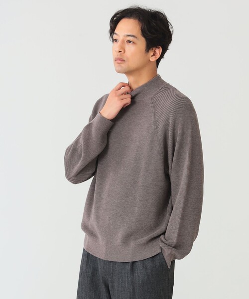 【セール】片畦 モックネック ニット 24AW（ニット/セーター）｜B:MING by BEAMS（ビーミングバイビームス）