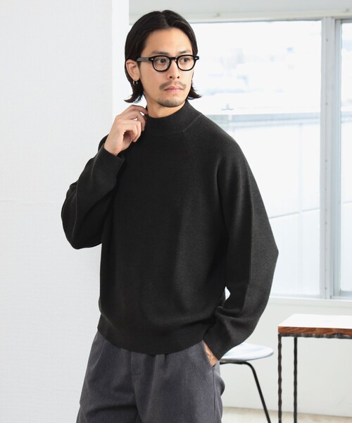 【セール】片畦 モックネック ニット 24AW（ニット/セーター）｜B:MING by BEAMS（ビーミングバイビームス）