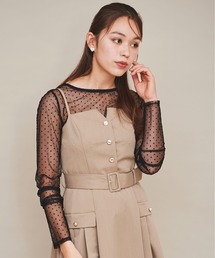 31 Sons de mode | ドットチュールトップス(Tシャツ/カットソー)