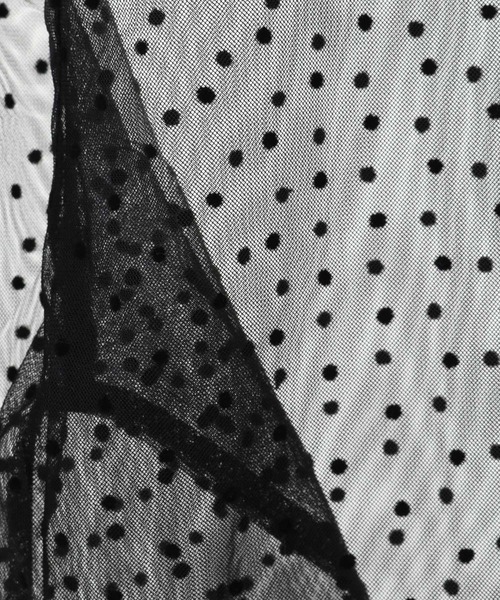 31 Sons de mode（トランテアン　ソン　ドゥ　モード）の「ドットチュールトップス（Tシャツ/カットソー・レディース・ブラック/ライトグレー・フリー）」の10枚目の写真