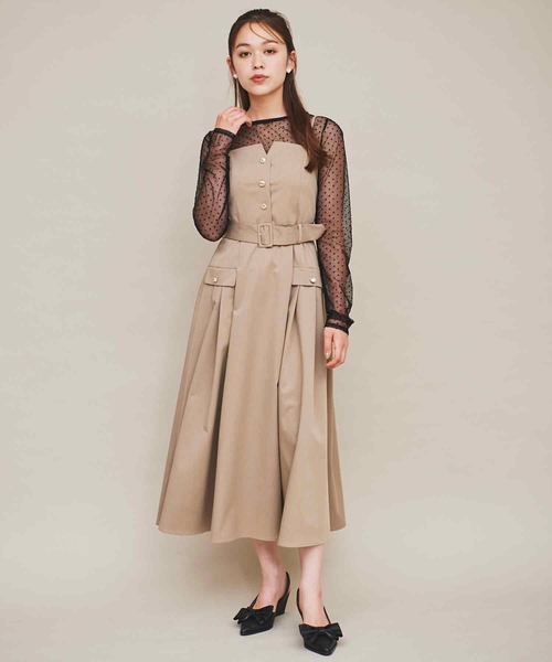 31 Sons de mode（トランテアン　ソン　ドゥ　モード）の「ドットチュールトップス（Tシャツ/カットソー・レディース・ブラック/ライトグレー・フリー）」の19枚目の写真