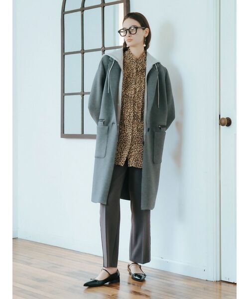 Editt by YECCA VECCA(エディットバイイェッカヴェッカ)の「フリルデザインロングシャツ(シャツ/ブラウス・レディース・ブラック/レオパード・FREE)」の17枚目の写真