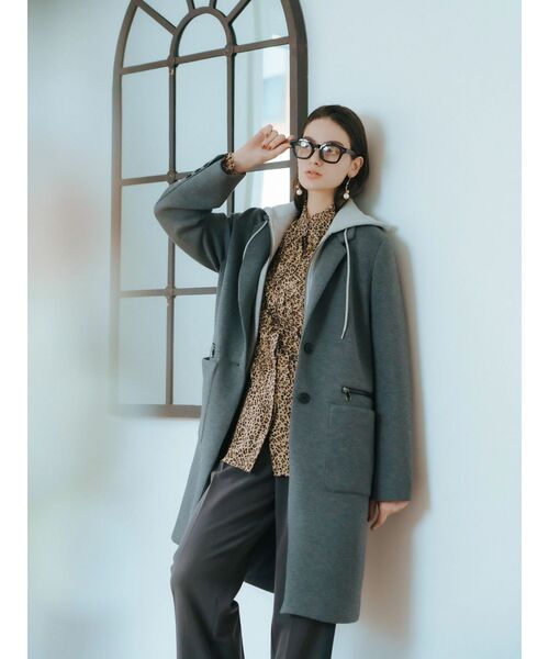 Editt by YECCA VECCA(エディットバイイェッカヴェッカ)の「フリルデザインロングシャツ(シャツ/ブラウス・レディース・ブラック/レオパード・FREE)」の19枚目の写真
