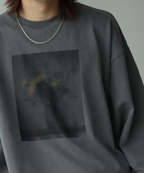 welise（ウェライズ）の「【welise/ウェライズ】ヴィンテージピグメント ヘビーウェイトコットン モードフラワープリント オーバーロンT（Tシャツ/カットソー・メンズ・ブラック系その他3/ブラック系その他/グレー系その他3/グレー系その他2/ブラック系その他4/グレー系その他4/グレー系その他/ブラック系その他2/グレー系その他5/ブラック系その他5・S/L/M）」の13枚目の写真
