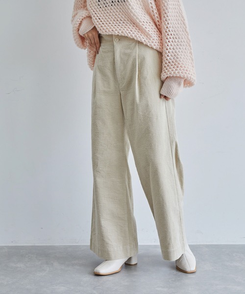 VIS（ビス）の「細コーデュロイワイドパンツ（スラックス・レディース・ベージュ系その他/ブルー系その他4・S/M）」の2枚目の写真