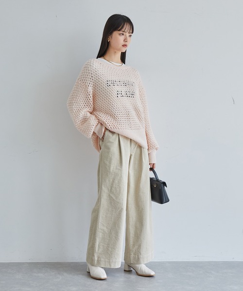 VIS（ビス）の「細コーデュロイワイドパンツ（スラックス・レディース・ベージュ系その他/ブルー系その他4・S/M）」の6枚目の写真