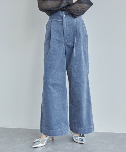 VIS（ビス）の「細コーデュロイワイドパンツ（スラックス・レディース・ベージュ系その他/ブルー系その他4・S/M）」の7枚目の写真