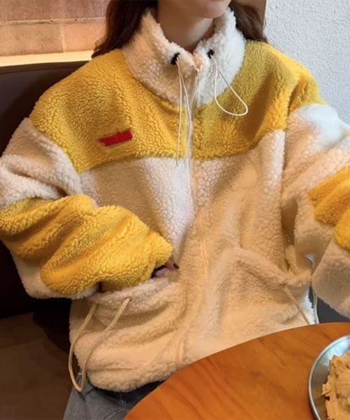 Mayree（メイリー）の「【Mayree】モコモコ ボア ジャケット（ブルゾン・レディース・グレー/ピンク/イエロー・FREE）」の17枚目の写真