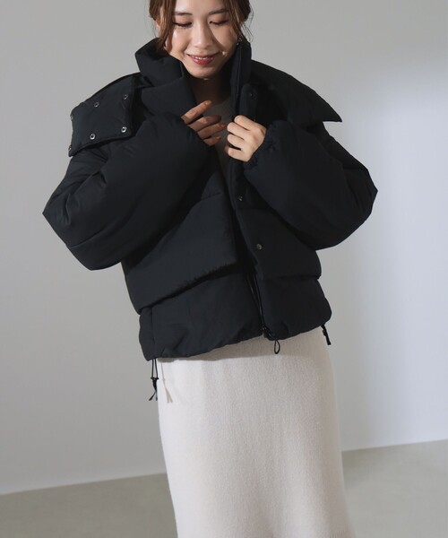 Demi-Luxe BEAMS(デミルクス ビームス)の「3WAY ベスト付き 中綿ブルゾン(ブルゾン・レディース・ブラック/オフホワイト・38/36)」の13枚目の写真