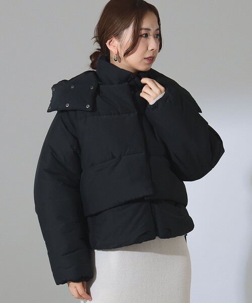 Demi-Luxe BEAMS(デミルクス ビームス)の「3WAY ベスト付き 中綿ブルゾン(ブルゾン・レディース・ブラック/オフホワイト・38/36)」の15枚目の写真