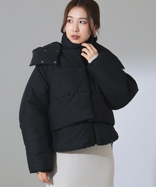 Demi-Luxe BEAMS(デミルクス ビームス)の「3WAY ベスト付き 中綿ブルゾン(ブルゾン・レディース・ブラック/オフホワイト・38/36)」の16枚目の写真