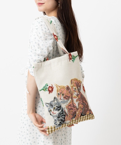 ABBEY MARKET(アビーマーケット)の「ジャガード織 ネコ柄トートバッグ(トートバッグ・レディース・その他5/その他1/その他2/その他3/その他4/その他6/その他7/その他8/その他11/その他12/その他9/その他10・FREE)」の8枚目の写真