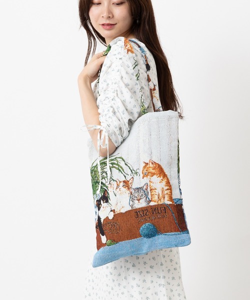 ABBEY MARKET(アビーマーケット)の「ジャガード織 ネコ柄トートバッグ(トートバッグ・レディース・その他5/その他1/その他2/その他3/その他4/その他6/その他7/その他8/その他11/その他12/その他9/その他10・FREE)」の14枚目の写真