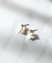 3粒淡水パールピアス
