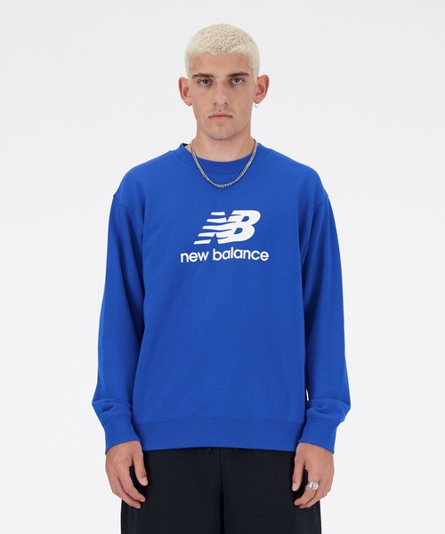 NEW BALANCE（ニューバランス）の「Sport Essentials Stacked Logo スウェットクルー（スウェット・メンズ・ブルー・SMALL/MEDIUM/LARGE/X-LARGE/XX-LARGE）」の8枚目の写真
