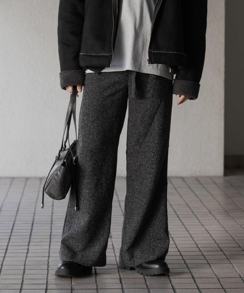 セール】『わたべ×SOP』『セットアップ対応』ツイードワイドフレア