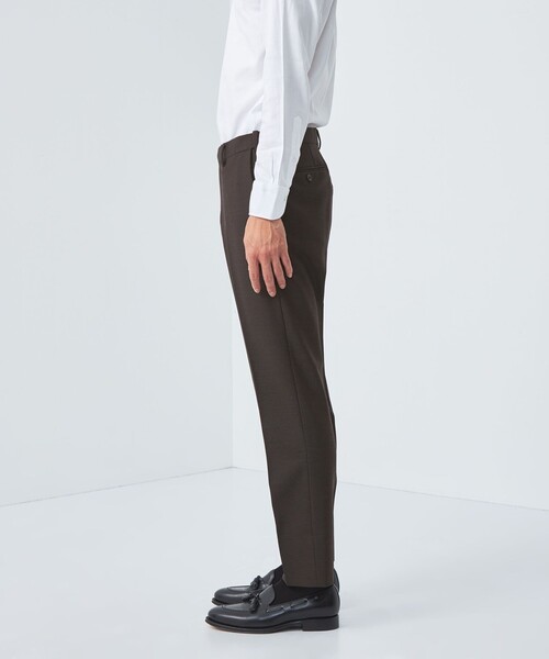 green label relaxing（グリーンレーベルリラクシング）の「A+ TWPU バーズアイ スリム スラックス -ウォッシャブル・ストレッチ・防シワ・アジャスター-（スーツパンツ・メンズ・ネイビー/ダークグレー/ダークブラウン・XL/M/L/XXL/XS/S）」の11枚目の写真