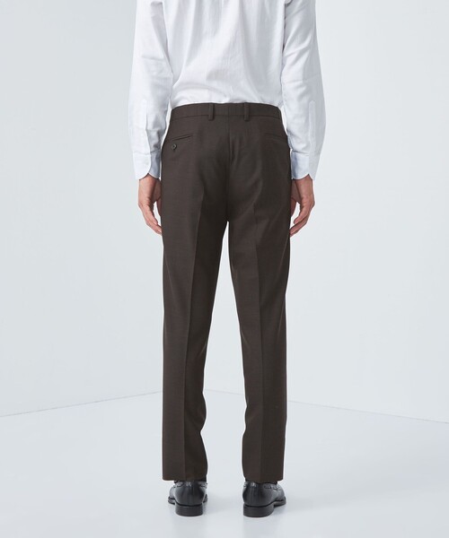 green label relaxing（グリーンレーベルリラクシング）の「A+ TWPU バーズアイ スリム スラックス -ウォッシャブル・ストレッチ・防シワ・アジャスター-（スーツパンツ・メンズ・ネイビー/ダークグレー/ダークブラウン・XL/M/L/XXL/XS/S）」の12枚目の写真