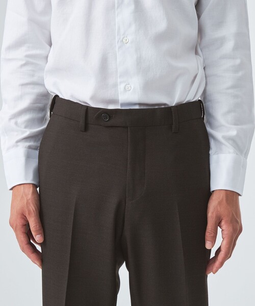 green label relaxing（グリーンレーベルリラクシング）の「A+ TWPU バーズアイ スリム スラックス -ウォッシャブル・ストレッチ・防シワ・アジャスター-（スーツパンツ・メンズ・ネイビー/ダークグレー/ダークブラウン・XL/M/L/XXL/XS/S）」の13枚目の写真