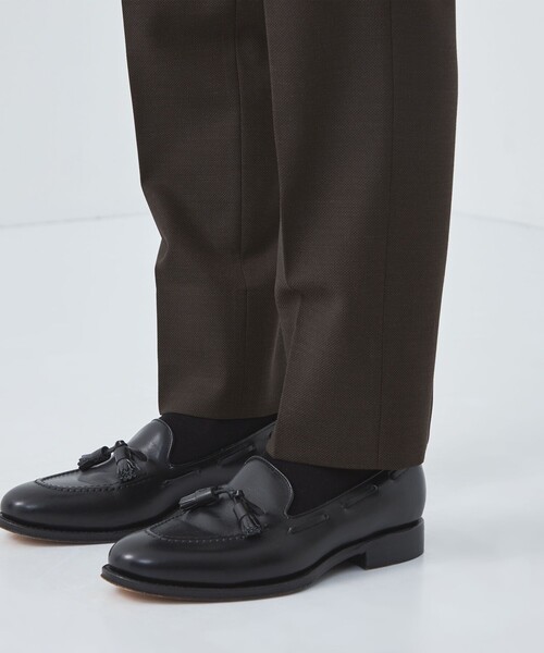 green label relaxing（グリーンレーベルリラクシング）の「A+ TWPU バーズアイ スリム スラックス -ウォッシャブル・ストレッチ・防シワ・アジャスター-（スーツパンツ・メンズ・ネイビー/ダークグレー/ダークブラウン・XL/M/L/XXL/XS/S）」の16枚目の写真