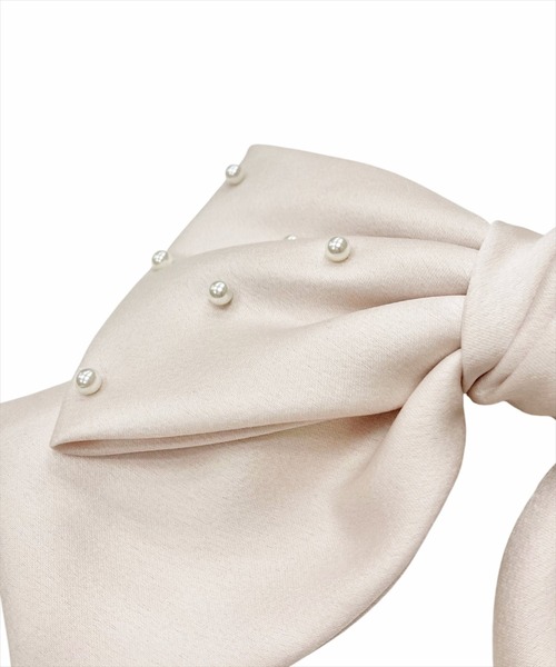 WILLSELECTION（ウィルセレクション）の「パールリボンバレッタ（その他ヘアアクセサリー・レディース・ブラック/ライトベージュ・FREE）」の8枚目の写真