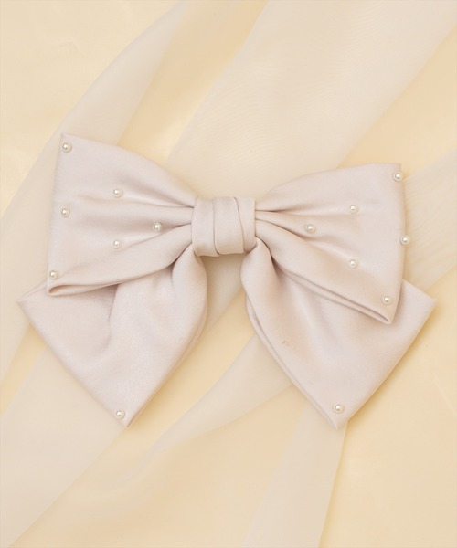 WILLSELECTION（ウィルセレクション）の「パールリボンバレッタ（その他ヘアアクセサリー・レディース・ブラック/ライトベージュ・FREE）」の11枚目の写真