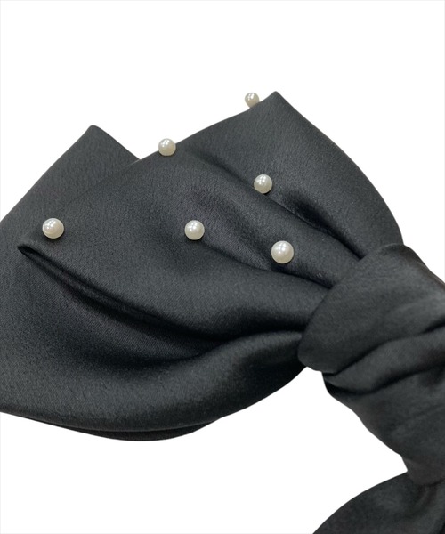 WILLSELECTION（ウィルセレクション）の「パールリボンバレッタ（その他ヘアアクセサリー・レディース・ブラック/ライトベージュ・FREE）」の12枚目の写真