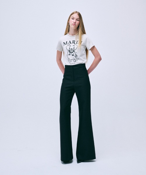 Mardi Mercredi(マルディメクルディ)の「SLIM TSHIRT SWING THE TAIL DDANJI PEARL NECKLACE / スリム Tシャツ スウィング ザ テイル ダンジ パール ネックレス(Tシャツ/カットソー・レディース・ホワイト×グレー/オートミール・FREE)」の11枚目の写真