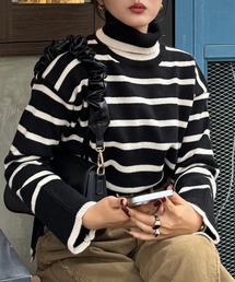 efill | ハイネック ボーダー ニット(ニット/セーター)