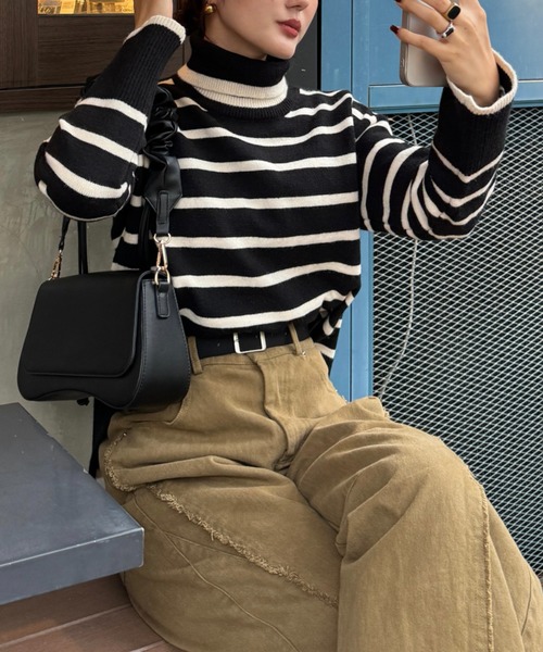 タイムセール！！herlipto　セーター Logo Jacquard Knit Top