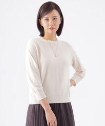 TRANS WORK（トランスワーク）の「【ウォッシャブル】ミニブークレープルオーバーニット（ニット/セーター）」