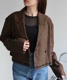 sakishimatokyo | ウールライク ショート丈ジャケット/秋冬/アウター(テーラードジャケット)