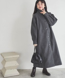 mil | 【150㎝前後の小柄さんサイズ】ボリュームスリーブ ステンカラーコート(ステンカラーコート)