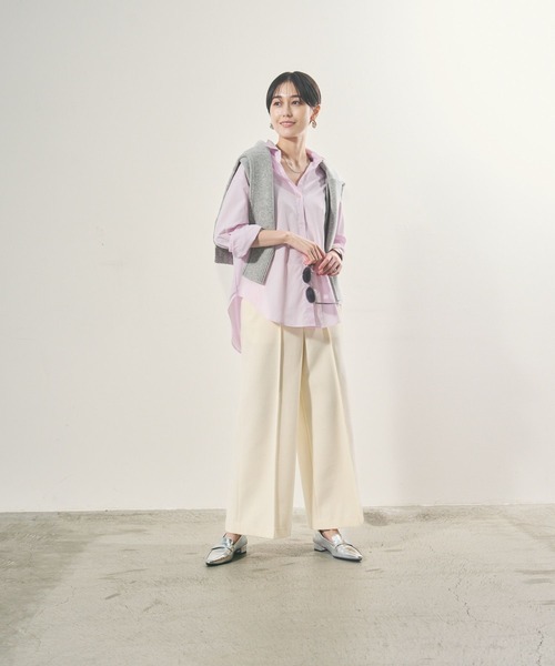 Elura（エルーラ）の「ウールライクワイドパンツ＜低身長サイスあり＞／133678（その他パンツ・レディース・グレー/ベージュ/ネイビー/ホワイト/ライトグレー・FREE(S)/SMALL/LARGE/MEDIUM）」の22枚目の写真