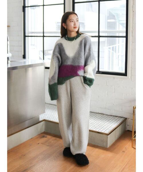 Ungrid(アングリッド)の「ニュアンスモチーフジャカードニット(ニット/セーター・レディース・グリーン系その他/グリーン/チャコールグレー・FREE)」の16枚目の写真