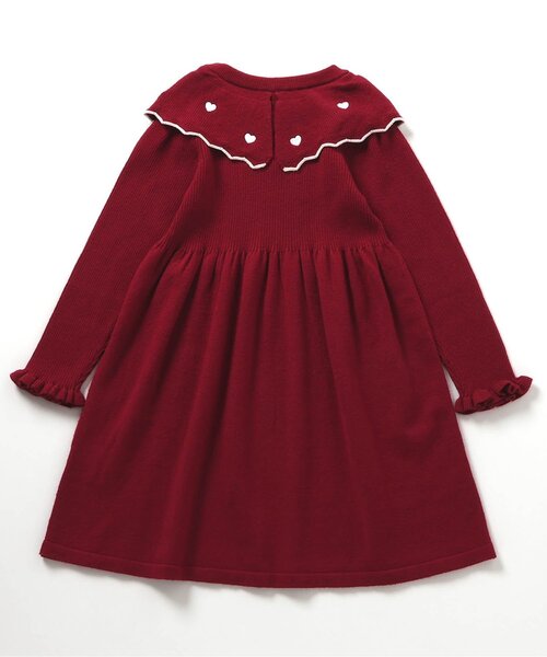セール】スカラップ衿刺繍ニットワンピース（ワンピース）｜apres les