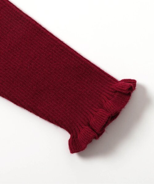 apres les cours（アプレレクール）の「スカラップ衿刺繍ニットワンピース（ワンピース・キッズ・アイボリー/レッド・80/90/100/110/120/130/140）」の19枚目の写真