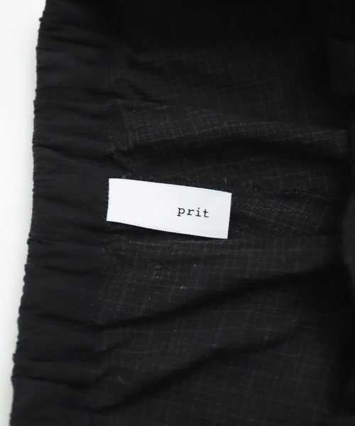 prit（プリット）の「[prit] 綿麻シャドウチェック タックワイドパンツ（その他パンツ・レディース・キナリ/ブラック・FREE）」の13枚目の写真